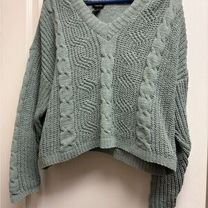 Rue21 Sage Green Cable Knit Sweater